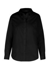 Czarna koszula K-SWAN. Czarne koszule damskie Volcano, plus size, bez wzorów, z bawełny, biznesowe, bez kołnierzyka, plus size, bez ramiączek. Za 149.99 zł.