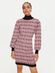 Gaudi Sukienka dzianinowa 421BD13005 Różowy Loose Fit. Czerwone sukienki damskie Gaudi, bez wzorów, z dzianiny, bez ramiączek. Za 659.99 zł.