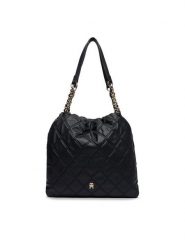 Tommy Hilfiger Torebka Th Feminine Tote AW0AW18719 Czarny. Czarne torebki klasyczne damskie Tommy Hilfiger, ze skóry, bez dodatków. Za 699.99 zł.