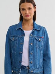 Kurtka damska jeansowa niebieska Jane 295. Niebieskie kurtki damskie Big Star, l, bez wzorów, z denimu, bez kaptura. W wyprzedaży za 249.99 zł.