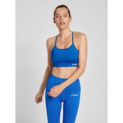 Damski usztywniany biustonosz sportowy Hummel MT Chipo. Niebieskie biustonosze sportowe damskie Hummel, bez wzorów. Za 188.50 zł.