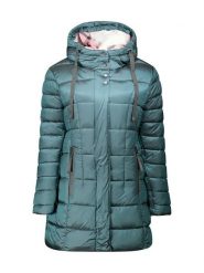 Canadian Peak Płaszcz zimowy "Bullieak" w kolorze turkusowym rozmiar: S. Niebieskie płaszcze damskie Canadian Peak, na zimę, s, bez wzorów, z puchu, bez kaptura. Za 266.03 zł.