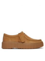 Clarks Półbuty Torhill Bee 26172084 Brązowy. Brązowe półbuty damskie Clarks, bez wzorów, ze skóry, bez obcasa, na płaskiej podeszwie, bez zapięcia. Za 389.99 zł.