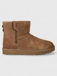 UGG Skórzane botki "Clasic Mini Bailey" w kolorze jasnobrązowym rozmiar: 37. Brązowe botki damskie Ugg, z wełny, bez obcasa, bez zapięcia. Za 571.03 zł.
