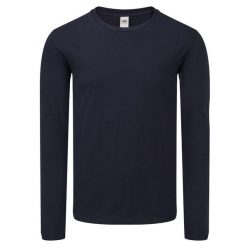Kultowa Koszulka Z Długim Rękawem Unisex Dla Dorosłych. Czarne bluzki damskie Fruit of the Loom, xl, bez wzorów, bez kołnierzyka, bez ramiączek. Za 63.99 zł.