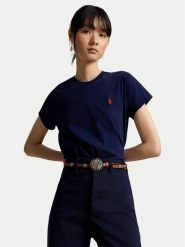 Polo Ralph Lauren T-Shirt 211B14605031 Granatowy Regular Fit. Niebieskie t-shirty damskie Polo Ralph Lauren, m, bez wzorów, bez kołnierzyka. Za 399.99 zł.