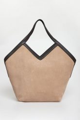 Torebka zamszowa shopper PESERICO. Shopper bag Peserico, bez wzorów, z zamszu, bez dodatków. Za 2,339.00 zł.