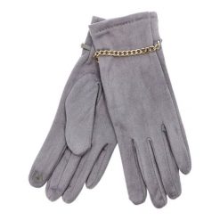 Szare Rękawiczki Glamour Damskie Armodo. Szare rękawiczki damskie Armodo, bez wzorów. Za 49.99 zł.