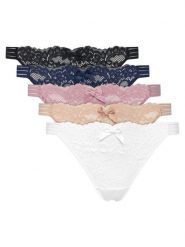 Hunkemöller Komplet 5 par stringów 302722 Kolorowy. Komplety bielizny Hunkemöller, bez wzorów, z syntetyku. Za 119.99 zł.