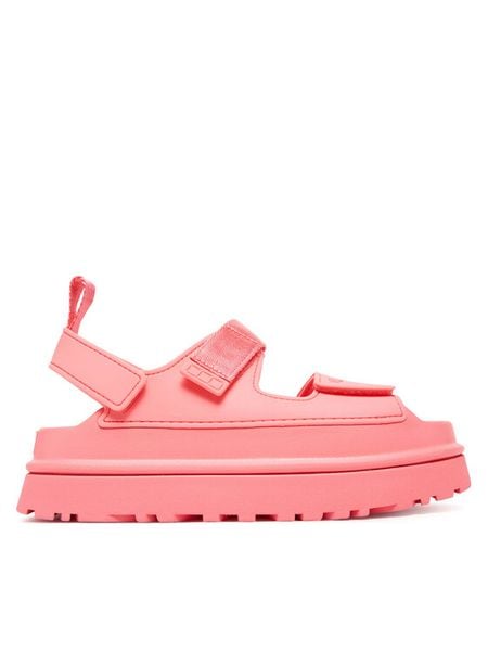 Ugg Sandały W Goldenglow 1152685 Różowy. Czerwone sandały damskie Ugg, bez wzorów, z syntetyku, bez obcasa, na płaskiej podeszwie, bez zapięcia. Za 469.99 zł.