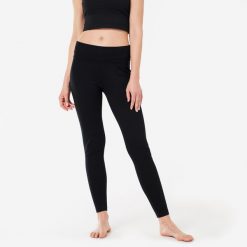 Legginsy Do Jogi Damskie Czarne. Czarne legginsy sportowe damskie KIMJALY, s, bez wzorów, z bawełny, na jogę i pilates. W wyprzedaży za 39.99 zł.
