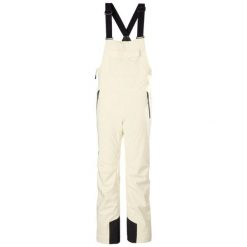 Damskie spodnie narciarskie na szelkach Helly Hansen Legendary. Białe spodnie sportowe damskie Helly Hansen, na zimę, bez wzorów, narciarskie. W wyprzedaży za 969.80 zł.