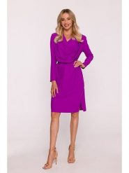 Stylove Sukienka w kolorze fioletowym rozmiar: XL. Różowe sukienki damskie Stylove, bez wzorów, z tkaniny, bez ramiączek. Za 229.99 zł.