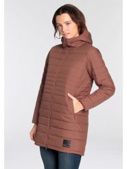 Jack Wolfskin Płaszcz pikowany "Lubeena" w kolorze jasnobrązowym rozmiar: 48. Brązowe płaszcze damskie Jack Wolfskin, bez wzorów, z materiału, bez kaptura. Za 397.17 zł.