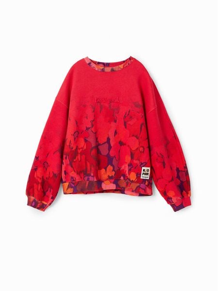 Desigual Bluza 23WGSK05 Czerwony Regular Fit. Czerwone bluzy dziewczęce Desigual, bez wzorów, z bawełny, bez ramiączek, bez kaptura. Za 139.99 zł.