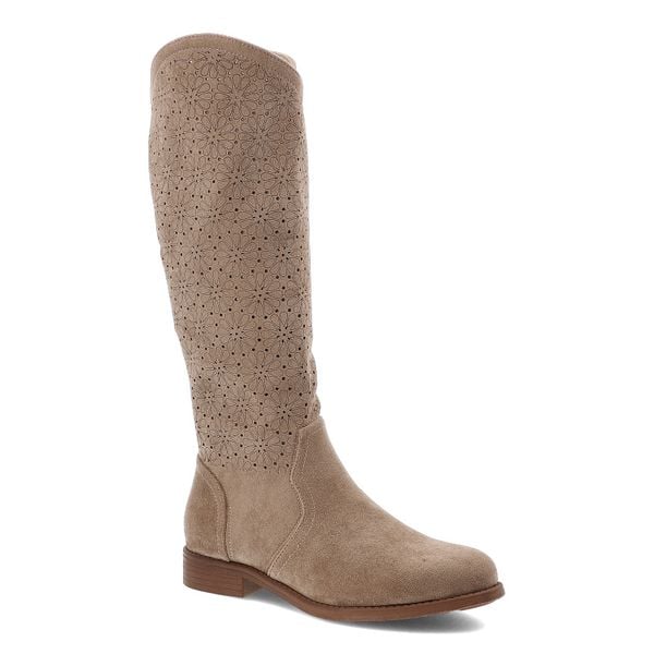 Beżowe Kozaki S.Barski Modne Obuwie Damskie. Brązowe kozaki damskie S.BARSKI, bez obcasa, na płaskiej podeszwie, bez zapięcia. Za 178.99 zł.