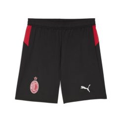 Męskie szorty AC Milan 25/26 PUMA. Czarne spodnie materiałowe dziewczęce Puma, z aplikacjami, z materiału, krótkie. Za 241.00 zł.