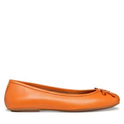 Baleriny Geox. Brązowe balerinki damskie Geox, bez wzorów. Za 209.99 zł.