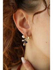 Pierres delicates Pozłacane kolczyki z ametystem i kocim okiem rozmiar: onesize. Niebieskie kolczyki damskie Pierres delicates, z ametystem, pozłacane. Za 56.99 zł.