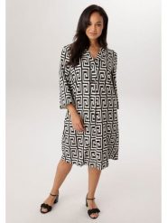 Aniston Sukienka w kolorze czarno-białym rozmiar: 48. Białe sukienki damskie Aniston, bez wzorów, z wiskozy, bez ramiączek. Za 217.99 zł.