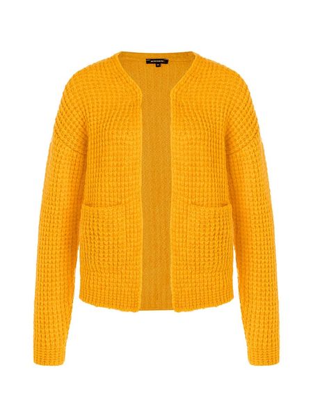 More & More Kardigan w kolorze pomarańczowym rozmiar: 40. Pomarańczowe kardigany damskie More & More, bez wzorów, ze splotem. Za 212.95 zł.