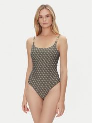 Guess Strój kąpielowy E5GJ45 KCRL2 Zielony. Zielone stroje jednoczęściowe Guess, z aplikacjami, z syntetyku. Za 309.99 zł.