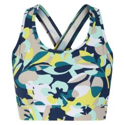 Damski Biustonosz Sportowy Swift II Petal. Niebieskie biustonosze sportowe damskie Dare 2b, bez wzorów. Za 54.99 zł.