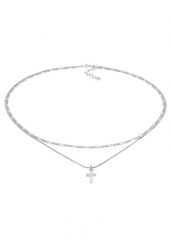 Elli Damski choker warstwowy krzyż filigran z cyrkoniami ze srebra próby 925 Sterling Silver Naszyjniki 1 ct. Szare naszyjniki damskie Elli, z cyrkonią, srebrne. Za 354.79 zł.