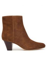 LAUREN RALPH LAUREN Botki 802P15713002 Brązowy. Brązowe botki damskie Lauren Ralph Lauren, ze skóry, bez obcasa, na słupku, bez zapięcia. Za 1,199.00 zł.