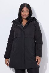 Damskie Pikowana kurtka funkcyjna HYPRAR wodoodporna kaptur. Czarne kurtki damskie Ulla Popken, plus size, bez wzorów, z materiału. Za 1,399.99 zł.