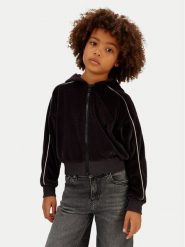 Calvin Klein Jeans Bluza Velvet IG0IG03088 Czarny Regular Fit. Czarne bluzy dziewczęce Calvin Klein Jeans, bez wzorów, z bawełny, bez ramiączek, bez kaptura. Za 349.99 zł.