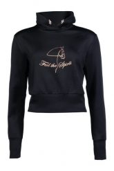 Bluza damska z kapturem HKM Equestrian Rosegold Style. Czarne bluzy damskie HKM, xl, bez wzorów, z materiału, z kapturem. Za 236.50 zł.