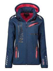 Geographical Norway Kurtka softshellowa "Assor" w kolorze granatowym rozmiar: M. Niebieskie kurtki sportowe damskie Geographical Norway, m, bez wzorów, bez kaptura. Za 199.45 zł.