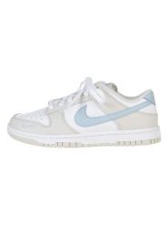 Nike Skórzane sneakersy "Dunk Low" w kolorze błękitno-biało-szarym rozmiar: 44. Białe obuwie sportowe damskie Nike, z materiału, bez zapięcia. Za 352.21 zł.