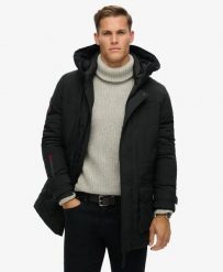 Superdry City Pikowana Parka – Luźny Krój, Czarna. Czarne parki damskie Superdry, s, z materiału. Za 824.35 zł.