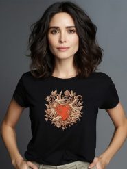 WOOOP Koszulka "Heart Of Thorns" w kolorze czarnym rozmiar: XL. Czarne bluzki damskie Wooop, xl, bez wzorów, z bawełny, bez kołnierzyka, bez ramiączek. Za 56.99 zł.
