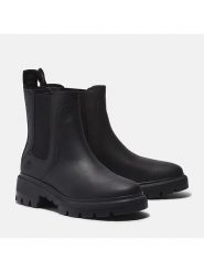 Timberland Skórzane sztyblety "Cortina Valley" w kolorze czarnym rozmiar: 36. Czarne obuwie sportowe casual damskie Timberland, bez zapięcia. Za 527.45 zł.