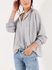 LA Angels Bluza w kolorze szarym rozmiar: M. Szare bluzy damskie LA Angels, m, bez wzorów, z koronki, bez kaptura. Za 78.99 zł.