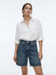 LTB Bermudy dżinsowe "Lizzie" w kolorze granatowym rozmiar: S. Niebieskie szorty damskie LTB, z aplikacjami, z podwyższonym stanem. Za 100.99 zł.