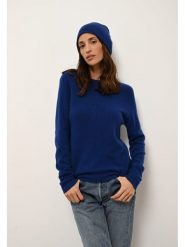 Just Cashmere Kaszmirowy sweter "Jane" w kolorze granatowym rozmiar: L. Niebieskie swetry klasyczne damskie Just Cashmere, l, z kaszmiru, bez kołnierzyka. Za 398.77 zł.