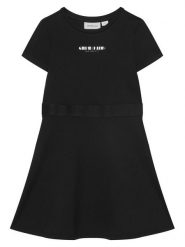 Calvin Klein Jeans Sukienka codzienna IG0IG03099 Czarny Regular Fit. Czarne sukienki dziewczęce Calvin Klein Jeans, bez wzorów, z jeansu, bez ramiączek, proste. Za 299.99 zł.