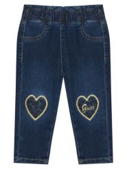 Guess Jeansy A6BA01 D2199 Granatowy Regular Fit. Niebieskie jeansy dziewczęce Guess, z aplikacjami, z bawełny. Za 174.99 zł.