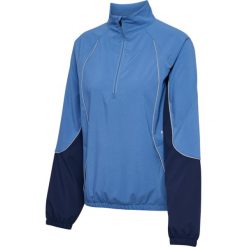 Damska bluza zapinana na zamek Hummel Pulse. Niebieskie bluzy damskie Hummel, bez wzorów, bez kaptura. Za 278.50 zł.