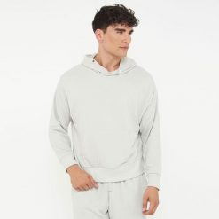 Szara Bluza Unisex z Kapturem F BOXY. Szare bluzy damskie LEGEA, xl, bez wzorów, z bawełny, z kapturem. Za 96.00 zł.