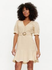 TWINSET Sukienka letnia 241TP2521 Beżowy Regular Fit. Brązowe sukienki damskie Twinset, bez wzorów, z lyocellu, bez ramiączek. Za 759.99 zł.