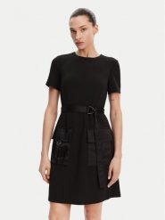 DKNY Sukienka codzienna DD4J1E45 Czarny Slim Fit. Czarne sukienki damskie DKNY, bez wzorów, z syntetyku, bez ramiączek. Za 409.99 zł.