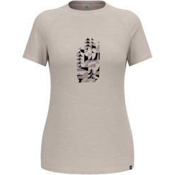 Koszulka z krótkim rękawem damska ODLO Merino Tencel 130 Heritage. Szare koszulki sportowe damskie ODLO, s, bez wzorów, bez ramiączek. Za 362.05 zł.