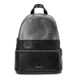 Czarny Modny Plecak Damski Big Star. Czarne plecaki Big Star Accessories, bez wzorów, ze skóry ekologicznej. Za 219.00 zł.