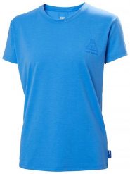Helly Hansen Koszulka funkcyjna "Skog Graphic Tee" w kolorze niebieskim rozmiar: S. Niebieskie koszulki damskie Helly Hansen, s, bez wzorów, bez kołnierzyka, bez ramiączek. Za 87.81 zł.