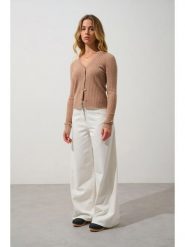 AUTHENTIC CASHMERE Kaszmirowy kardigan "Lise" w kolorze beżowym rozmiar: XL. Brązowe kardigany damskie AUTHENTIC CASHMERE, xl, bez wzorów, z kaszmiru. Za 359.32 zł.